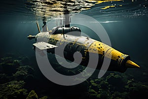 A submarine for sea and ocean research.