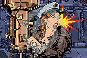 Submarine a woman captain, battle alert