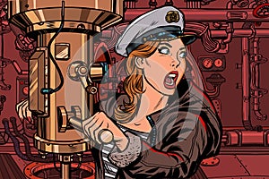 Submarine a woman captain, battle alert