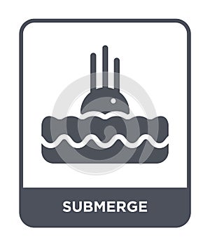 submerge icon in trendy design style. submerge icon isolated on white background. submerge vector icon simple and modern flat photo