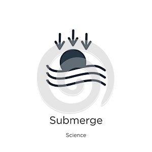 Submerge icon vector. Trendy flat submerge icon from science collection isolated on white background. Vector illustration can be