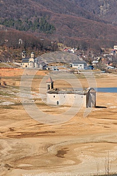 Submerged Church of Mavrovo Lake, Macedonia