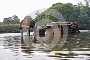 Submerged epic ancient India temple found in the river