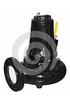 Submersible pump for sewage with suspended solids