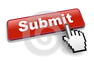 Submit concept 3d illustration isolated