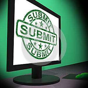 Submit Monitor Shows Apply Submission Or Application photo