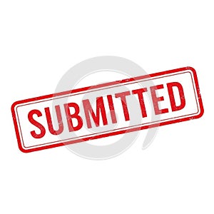 Submitted stamp isolated on white background