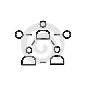 Subnetwork, icon in line design. Subnetwork, network, IP, subnet, address, routing, mask on white background vector