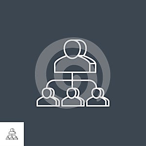 Subordination Related Vector Line Icon