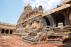 Subrahmanyam shrine, Brihadisvara Temple complex, Tanjore, Tamil Nadu. View from South West. photo
