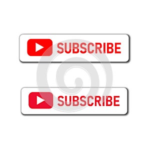 Subscribe button. Hand. Button with arrow. Like button