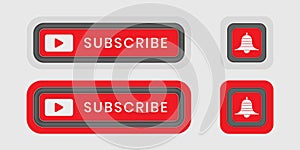 Subscribe button icon - stock vector