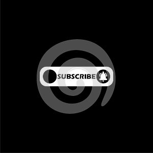 Subscribe Button icon isolated on dark background