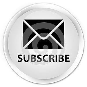 Subscribe (email icon) premium white round button