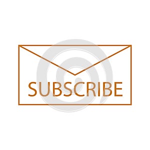 subscribe icon isolated on white