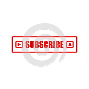 Subscribe icon isolated on white background