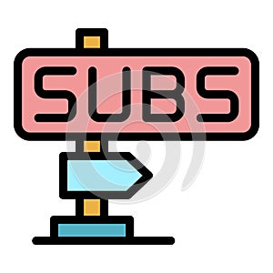 Subscribe indicator icon color outline vector