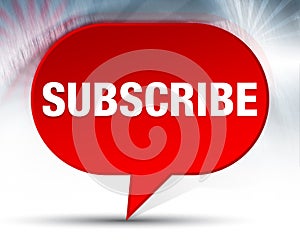 Subscribe Red Bubble Background