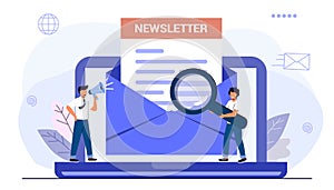 Subscribe newsletter envelope and newsletter Buttons template