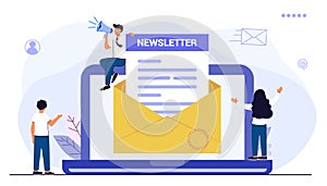 Subscribe newsletter envelope and newsletter Buttons template