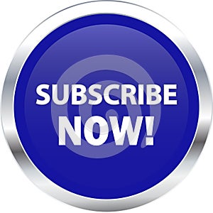 Subscribe now Button, Subscribe now sign vector, Subscribe now Blue icon