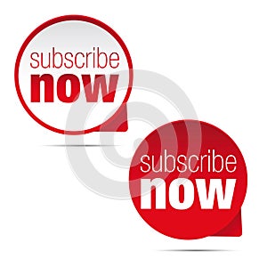 Subscribe now button sign