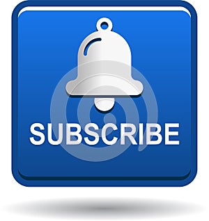 Subscribe now icon web button blue