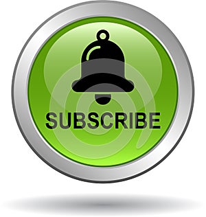Subscribe now icon web button green