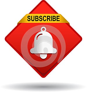 Subscribe now icon web button red