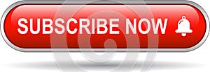 Subscribe now icon web button red