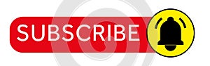 Subscribe now icon web button red