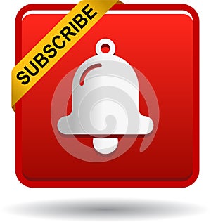 Subscribe now icon web button red