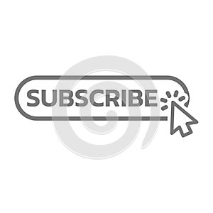 Subscribe push button with mouse arrow