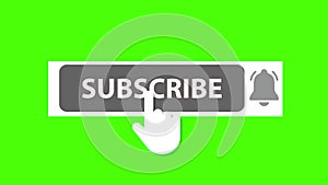 Subscribe and reminder animation button green screen ultra hd 4k animation footage