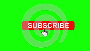 Subscribe and subscribed animation on green background