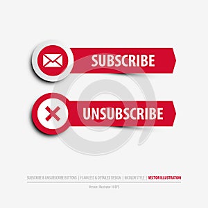 Subscribe and unsubscribe buttons