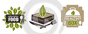 Subscription Food Service Logos vector photo