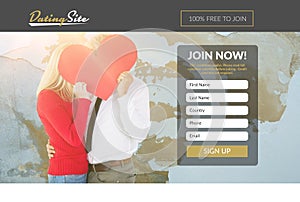 Subscription form on dating site
