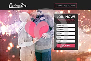 Subscription form on dating site
