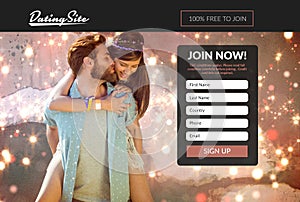 Subscription form on dating site