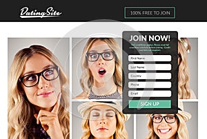 Subscription form on dating site