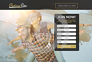 Subscription form on dating site