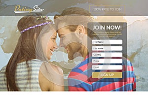 Subscription form on dating site