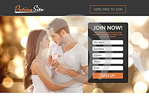 Subscription form on dating site