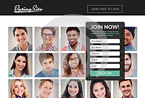 Subscription form on dating site