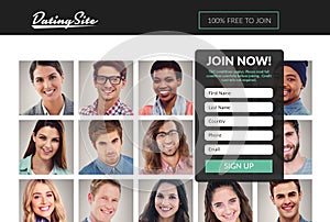 Subscription form on dating site