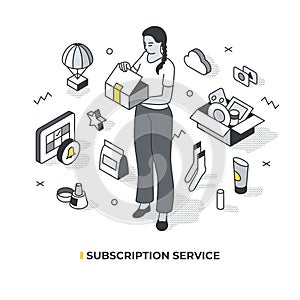 Subscription Service Isometric Scene