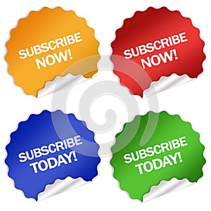 Subscription stickers
