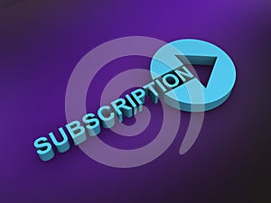 subscription word on purple