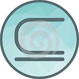 Subsets icon vector image.